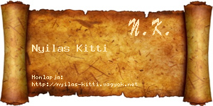 Nyilas Kitti névjegykártya