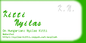 kitti nyilas business card